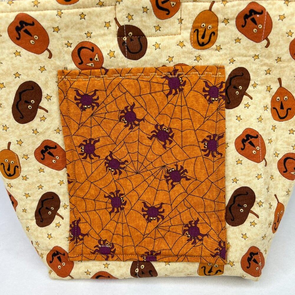 Handmade Pumpkin Fabric Purse - Picture 2 of 7